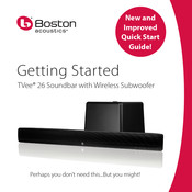 Boston Acoustics TVee 26 Guía Rápida Para Comenzar