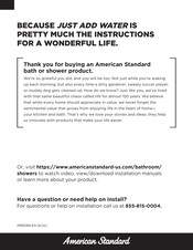 American Standard Aspirations 8888116.243 Manual Del Propietário