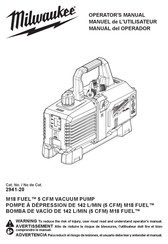 Milwaukee 2941-20 Manual Del Operador