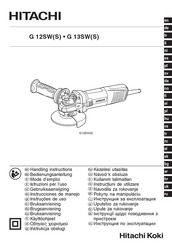 Hitachi Koki G 13SW Instrucciones De Manejo