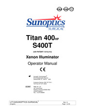 Sunoptic Surgical Titan 400HP Manual De Uso