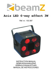 Beamz Acis LED 6-way effect 3W Manual De Instrucciones