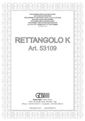 Gessi RETTANGOLO K 53109 Manual Del Usuario