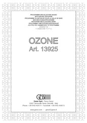 Gessi OZONE 13925 Manual Del Usuario