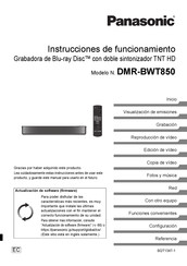 Panasonic DMR-BWT850 Instrucciones De Funcionamiento