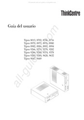 Lenovo ThinkCentre 8702 Guia Del Usuario