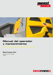 Menzi Muck Dumper 45rd Manual Del Operador Y Mantenimiento Para El Propietario