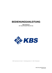 KBS KT 210 Manual De Instrucciones