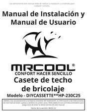 MrCool DIYCASSETTE HP-230C25 Serie Manual De Instalación Y Manual De Usuario