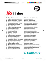 Collomix Xo 33 duo Manual De Servicio Original