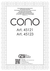 Gessi cono 45123 Manual Del Usuario