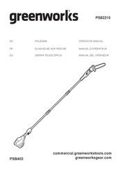 GreenWorks Tools PS82210 Manual Del Operador