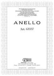 Gessi ANELLO 63337 Manual Del Usuario