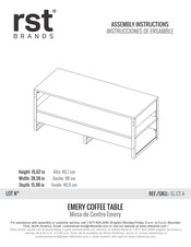 rst brands EMERY SL-CT-4 Instrucciones De Ensamble