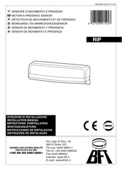 BFT RIP Instrucciones De Instalación