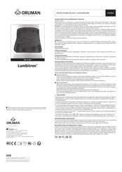 Orliman Lumbitron LT-301 Instrucciones De Uso Y Conservación