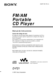 Sony WALKMAN D-F21 Manual De Instrucciones