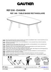 Gautier DIAGONE 040 Instrucciones De Montaje