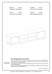 Walker Edison GILM3F Instrucciones De Montaje