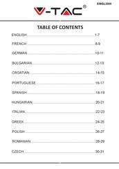 V-TAC 82947288 Manual De Instrucciones