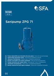 SFA Sanipump ZPG 71 Manual De Funcionamento