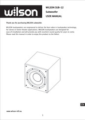 Wilson SUB-12 Manual Del Usuario