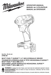 Milwaukee M18 FUEL SURGE 2760-20 Manual Del Operador