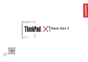 Lenovo ThinkPad X1 Nano Gen 3 Manual Del Usuario