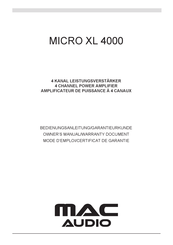 MAC Audio MICRO XL 4000 Manual De Instrucciones