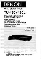 Denon TU-460L Instrucciones De Operation