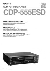 Sony CDP-555ESD Manual De Instrucciones