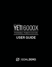 Goalzero Yeti 6000X Guia Del Usuario