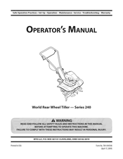 MTD 240 Serie Manual Del Operador