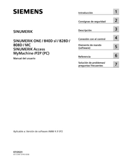 Siemens SINUMERIK ONE 840D sl Manual Del Usuario