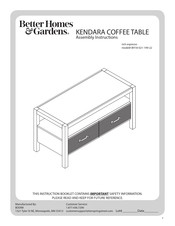 Better Homes and Gardens rich espresso BH18-021-199-22 Instrucciones De Ensamble