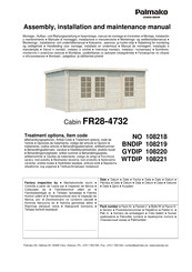Lemeks Palmako FR28-4732 Instrucciones De Montaje, Instalación Y Mantenimiento