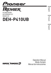 Pioneer Premier DEH-P410UB Manual De Instrucciones