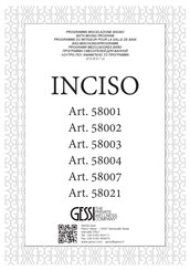 Gessi INCISO 58001 Instrucciones De Montaje