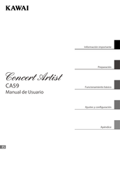 Kawai Concert Artist CA59 Manual Del Usuario