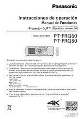 Panasonic PT-FRQ50 Instrucciones De Operación