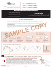 Pfister 801-PFL Guía De Instalación Rápida