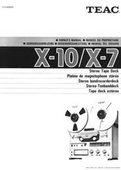 Teac X-10 Manual Del Usuario