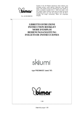 Bimar skiumi WKM60.EU Folleto De Instrucciones