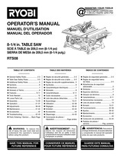 Ryobi RTS08 Manual Del Operador