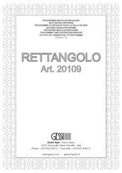 Gessi RETTANGOLO 20109 Instrucciones De Instalación