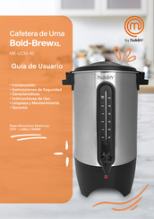 huken MasterChef Bold-BrewXL Guía De Usuario