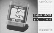 SIGMA SPORT BC 700 Manual Del Usuario