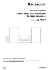 Panasonic SC-PM270 Manual Del Propietário