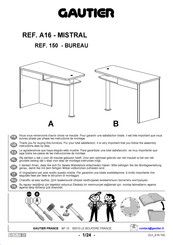 Gautier MISTRAL A16 Manual Del Usuario