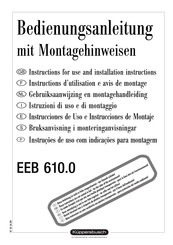 Kuppersbusch EEB 610.0 Instrucciones De Uso E Instrucciones De Montaje